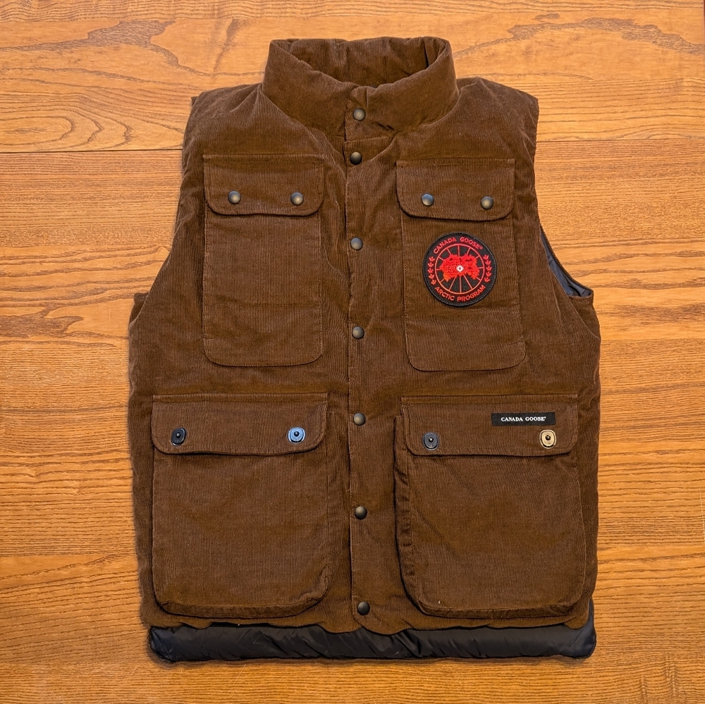Brown Corduroy Vest with Patch